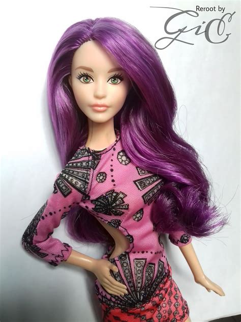 barbie purple hair|barbie fashionistas purple hair.